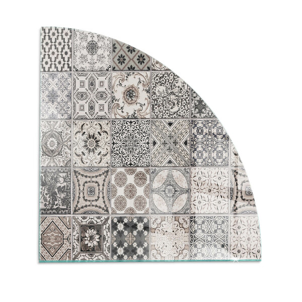 Plaque de verre pour cheminée quartier Motifs de carreaux décoratifs