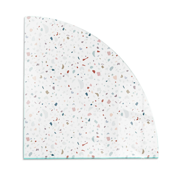 Plaque de verre pour cheminée quartier Motif avec de petites formes