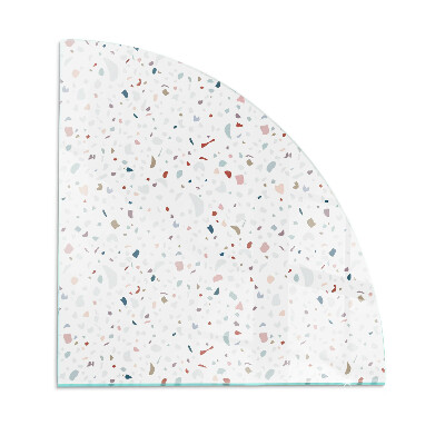 Plaque de verre pour cheminée quartier Motif avec de petites formes