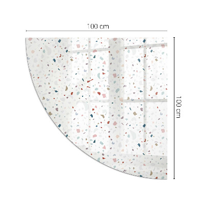 Plaque de verre pour cheminée quartier Motif avec de petites formes