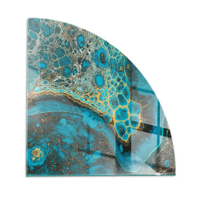 Plaque verre pour poêle quartier Motif organique abstrait