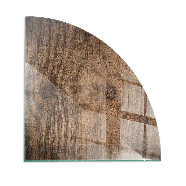 Plaque verre pour poêle quartier Motif bois naturel