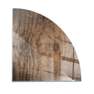 Plaque verre pour poêle quartier Motif bois naturel