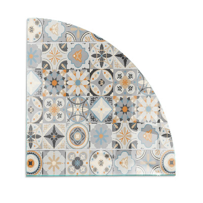 Plaque de verre pour cheminée quartier Motifs de mosaïque dans les carreaux