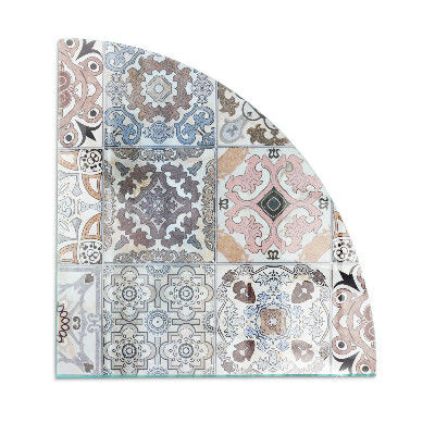 Plaque de verre pour cheminée quartier Motifs de mosaïque dans les carreaux