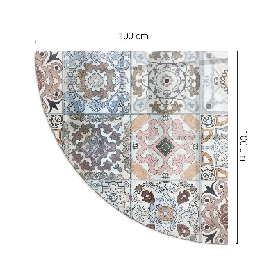 Plaque de verre pour cheminée quartier Motifs de mosaïque dans les carreaux