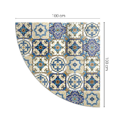 Plaque verre pour poêle quartier Motif mosaïque avec des fleurs