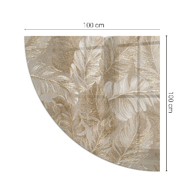 Plaque verre pour poêle quartier Feuilles aux motifs subtils