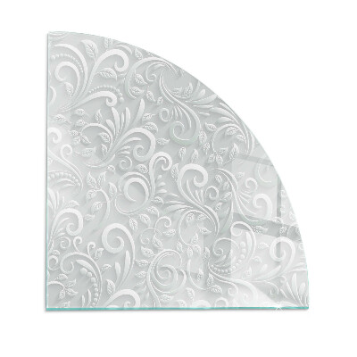 Plaque de verre pour cheminée quartier Motif végétal élégant