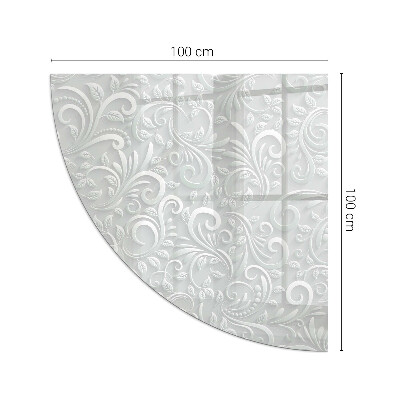 Plaque de verre pour cheminée quartier Motif végétal élégant