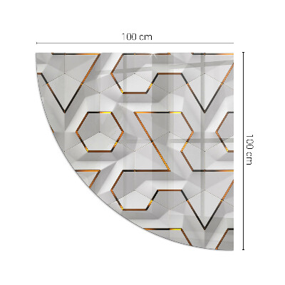 Plaque de verre pour cheminée quartier Motif géométrique 3D