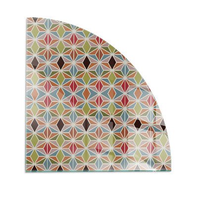 Plaque de verre pour cheminée quartier Motifs polygonaux dans une grille