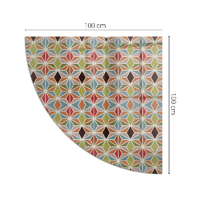 Plaque de verre pour cheminée quartier Motifs polygonaux dans une grille