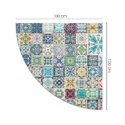 Plaque verre pour poêle quartier Motifs de mosaïque sur les carreaux