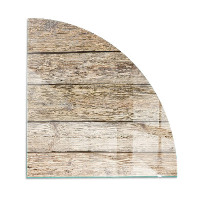 Plaque de verre pour cheminée quartier Planches de bois naturel