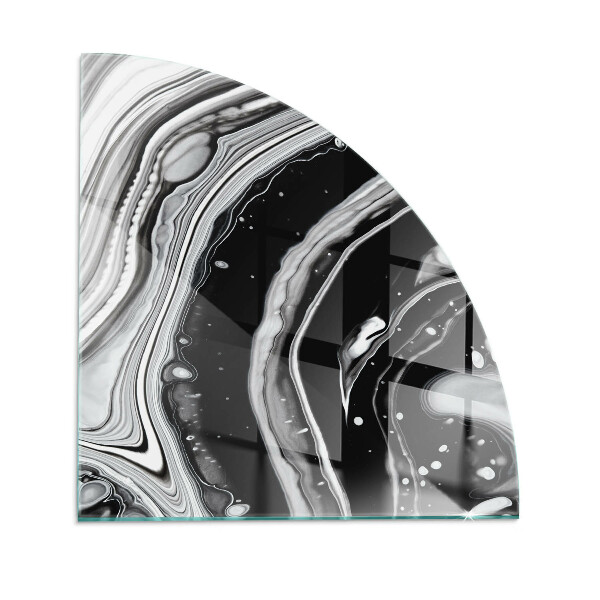 Plaque verre pour poêle quartier Vagues et lignes abstraites