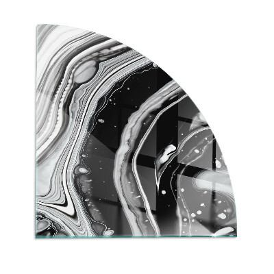 Plaque verre pour poêle quartier Vagues et lignes abstraites
