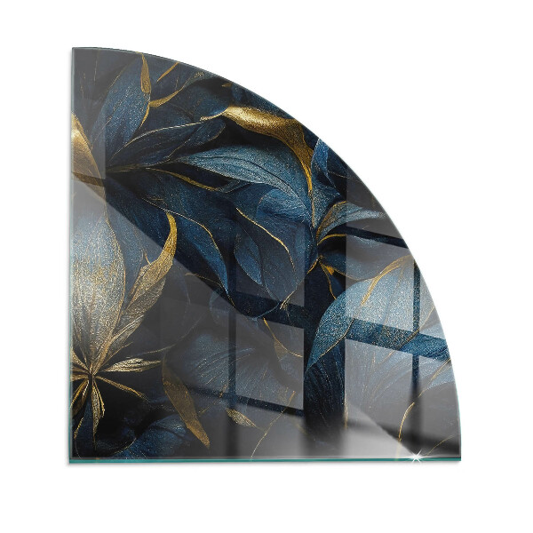 Plaque verre pour poêle quartier Feuilles élégantes en texture