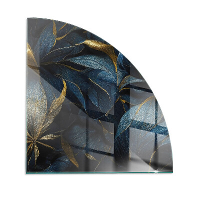 Plaque verre pour poêle quartier Feuilles élégantes en texture