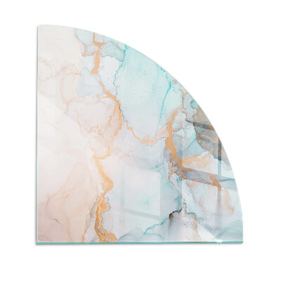Plaque de verre pour cheminée quartier Motif fluide abstrait