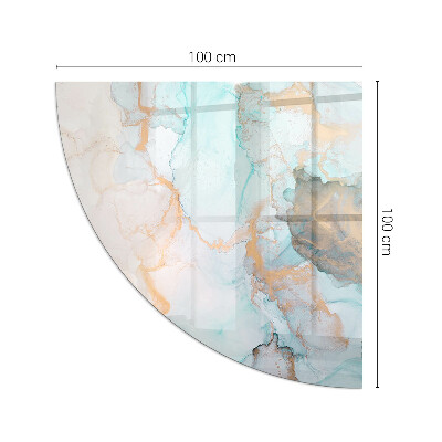 Plaque de verre pour cheminée quartier Motif fluide abstrait