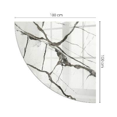 Plaque verre pour poêle quartier Motif de veines de marbre