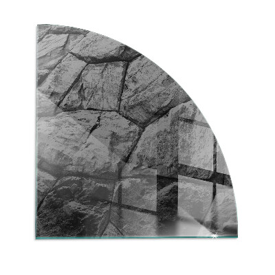 Plaque de verre pour cheminée quartier Motif en pierre naturelle