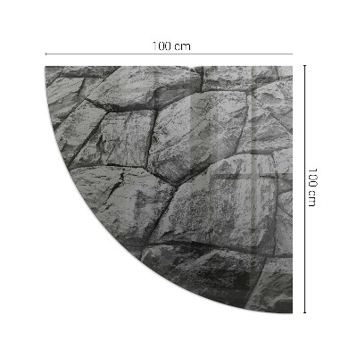 Plaque de verre pour cheminée quartier Motif en pierre naturelle