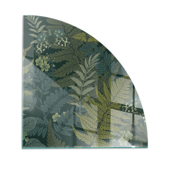 Plaque verre pour poêle quartier Motifs végétaux avec des papillons