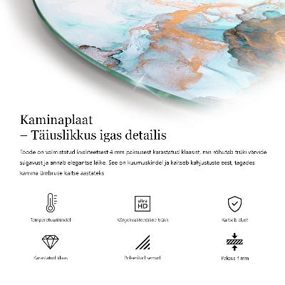 Plaque de verre pour cheminée quartier Feuilles tropicales en arrière-plan