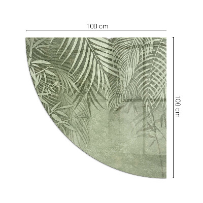 Plaque de verre pour cheminée quartier Feuilles tropicales en arrière-plan