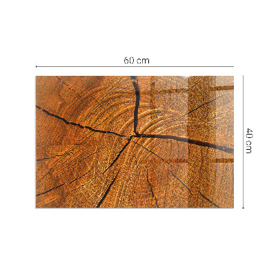 Plaque de sol en verre pour poêle rectangulaire Grain du bois en coupe transversale