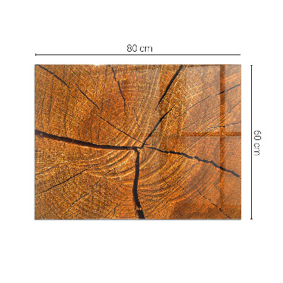 Plaque de sol en verre pour poêle rectangulaire Grain du bois en coupe transversale