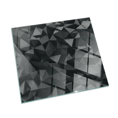 Plaque verre pour poêle rectangulaire Géométrie tridimensionnelle