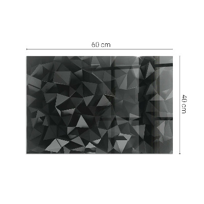 Plaque verre pour poêle rectangulaire Géométrie tridimensionnelle