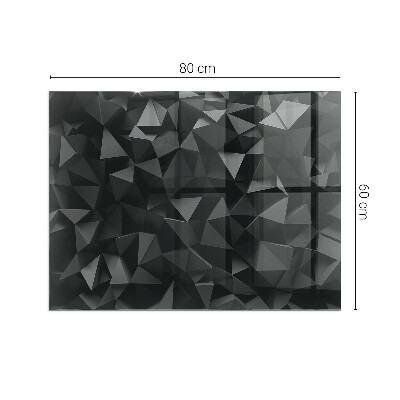 Plaque verre pour poêle rectangulaire Géométrie tridimensionnelle