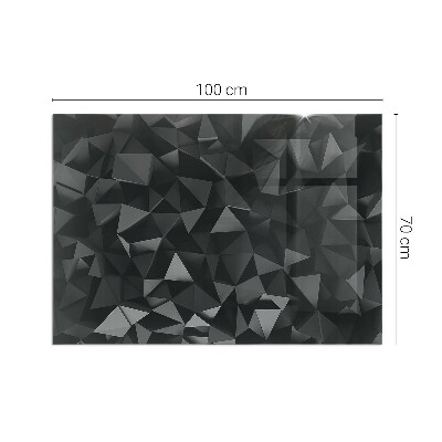 Plaque verre pour poêle rectangulaire Géométrie tridimensionnelle