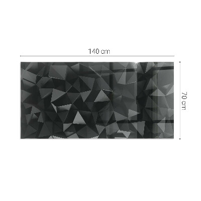 Plaque verre pour poêle rectangulaire Géométrie tridimensionnelle