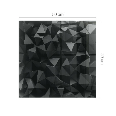 Plaque verre pour poêle rectangulaire Géométrie tridimensionnelle