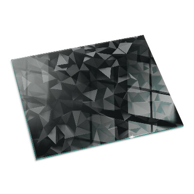 Plaque verre pour poêle rectangulaire Géométrie tridimensionnelle