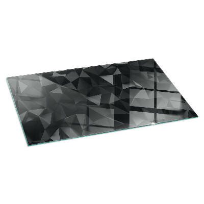 Plaque verre pour poêle rectangulaire Géométrie tridimensionnelle