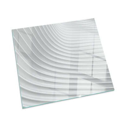 Plaque de sol en verre pour poêle rectangulaire Des vagues de lignes délicates