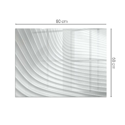 Plaque de sol en verre pour poêle rectangulaire Des vagues de lignes délicates
