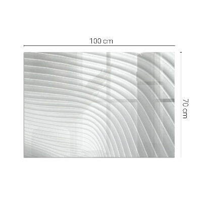 Plaque de sol en verre pour poêle rectangulaire Des vagues de lignes délicates