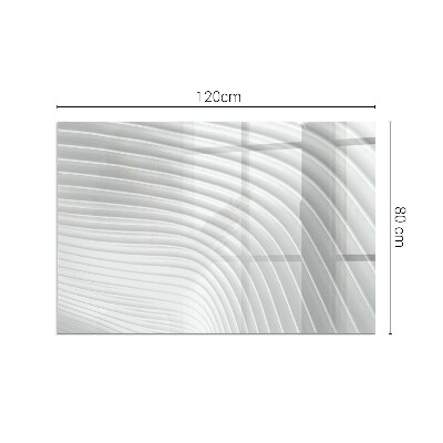 Plaque de sol en verre pour poêle rectangulaire Des vagues de lignes délicates