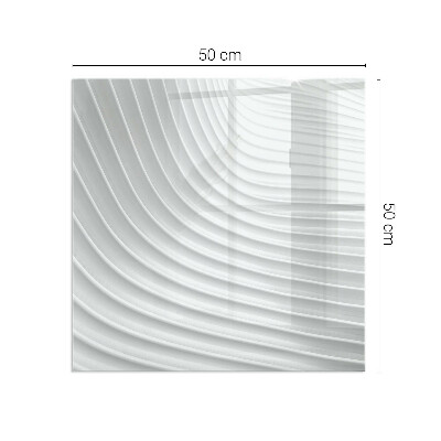 Plaque de sol en verre pour poêle rectangulaire Des vagues de lignes délicates