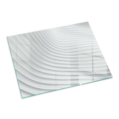 Plaque de sol en verre pour poêle rectangulaire Des vagues de lignes délicates