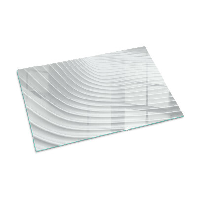 Plaque de sol en verre pour poêle rectangulaire Des vagues de lignes délicates