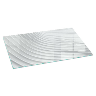 Plaque de sol en verre pour poêle rectangulaire Des vagues de lignes délicates