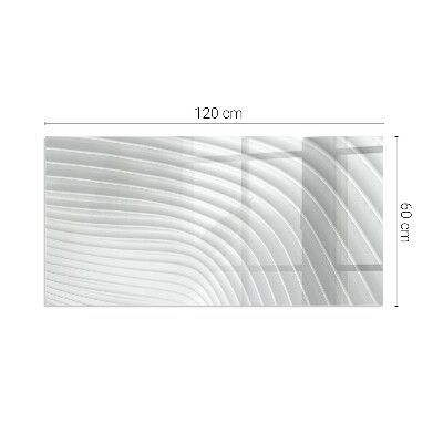 Plaque de sol en verre pour poêle rectangulaire Des vagues de lignes délicates